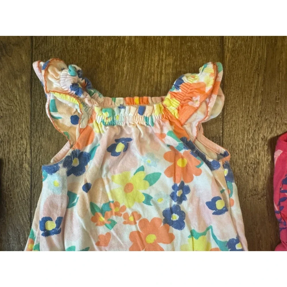 Carters Baby Girl Clothes Lot 3 Months Rompers‎ One Piece Outfits Summer Flowers